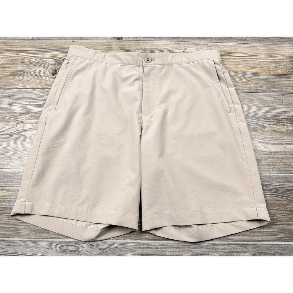 Vineyard Vines Performance Men's Size 34x8  Khaki Tan Breaker Shorts Casual Golf